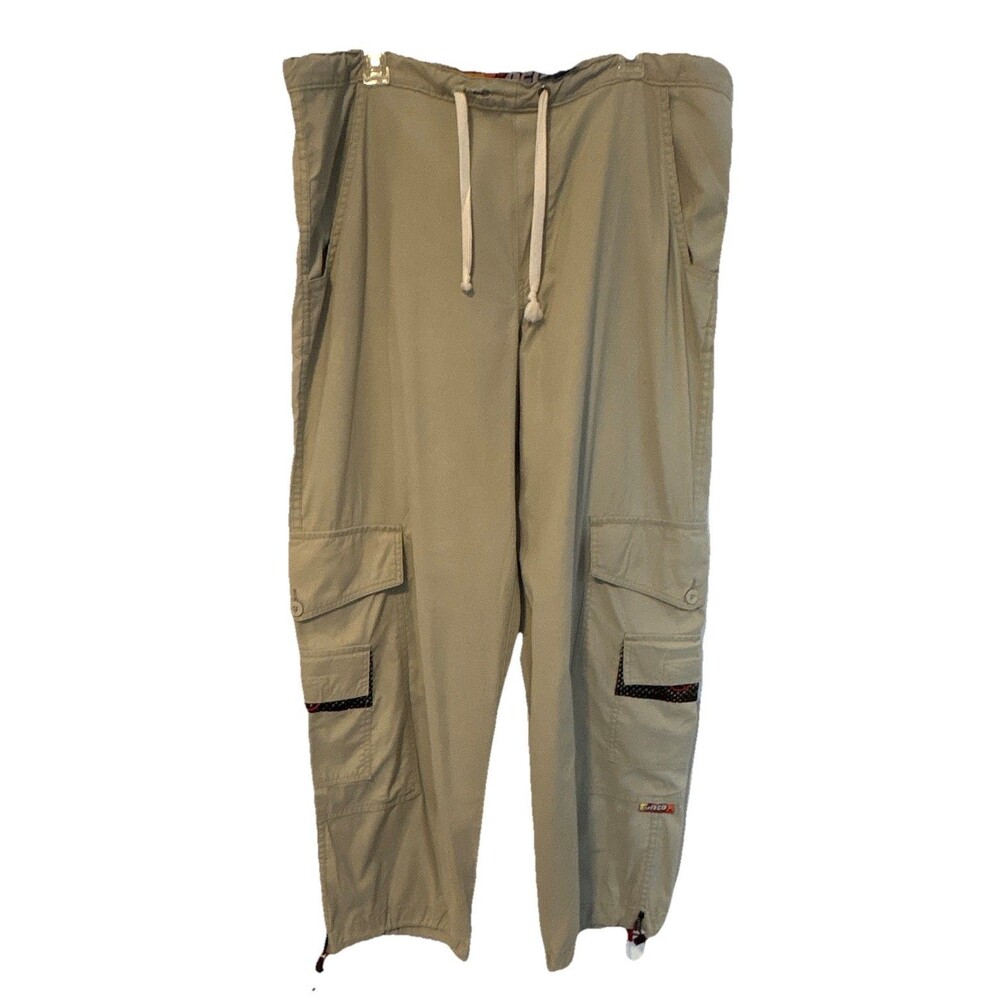 JNCO Cargo Pants Relaxed Straight Drawstring Pockets Logo 34x32, 90’s, Y2K, VTG